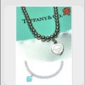 Return to Tiffany silver bead bracelet 6 inch